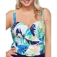 thumbnail image 2 of Raisins Womens Plus Palm Springs Maldives Strapless Flounce Swim Top Separates, 2 of 4