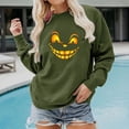 thumbnail image 5 of LIWEN Halloween Sweatshirt Grimace Print Long Sleeve Autumn Winter Round Neck Long Sleeve Pullover for Daily Wear, 5 of 8
