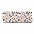 thumbnail image 1 of Peacock Computer Mouse Pad, Hawk Peacock Tail Eagle Hummingbird Feathers in Vintage Wildlife Themed Image, Rectangle Non-Slip Rubber Mousepad Large, 31" x 12" Gaming Size, Orange Blue, by Ambesonne, 1 of 2