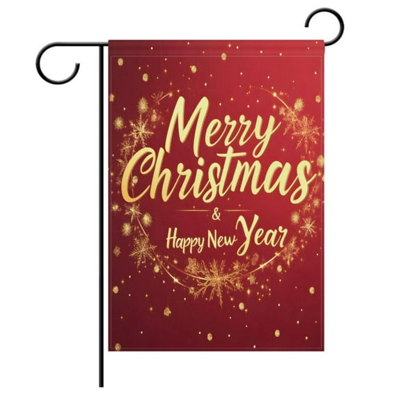 Merry Christmas Garden Flag House Banner Double Sided Outdoor Yard Decoration 12" x 18"