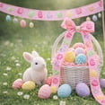 thumbnail image 6 of Easter Ribbon Wired 180x1.97in, Easter Eggs Wired Edge Ribbon for Easter Baskets Crafts Wrapping Wreath Bow DIY Decorative, 6 of 6
