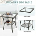 thumbnail image 5 of 3pcs Patio Furniture Set on Sale, Rattan Outdoor Conversation Set of 2, Patio Bistro Set w/ 360° Swivel Rocking Chairs & Table, Gray Thickened Cushions, 5 of 10