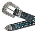 thumbnail image 3 of CTM®  Fleur de Lis Studded Rhinestone Belt (Women's), 3 of 4
