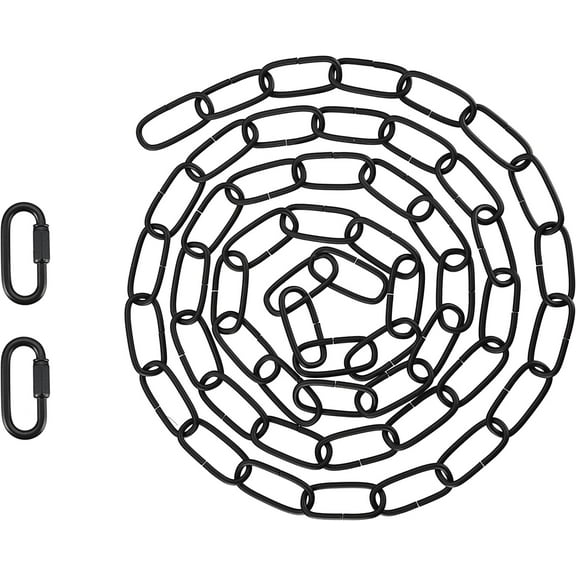 Aspen Creative 21113-91, 6 Feet Heavy Duty Chain & Quick Link Connector in Matte Black, 11 Gauge
