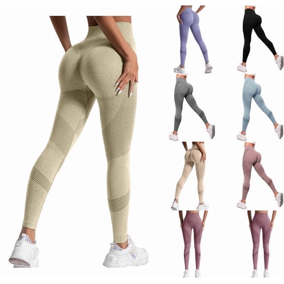 Resistance Band Leggings, Leggings with Resistance Bands Built in for Yoga, Gym Khaki XL