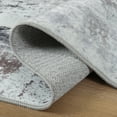 thumbnail image 2 of Cydiria Modern Abstract Fuzzy Faux Wool Area Rug, 7' x 10', Coffee, 2 of 8