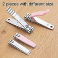 thumbnail image 3 of 2pcs/set Nail Clippers Set Portable Nail Scissors Toenail Clippers Nail Clippers,Adult Pedicure Nail Clippers,Fingernail Clippers Household Foot Manic, 3 of 5