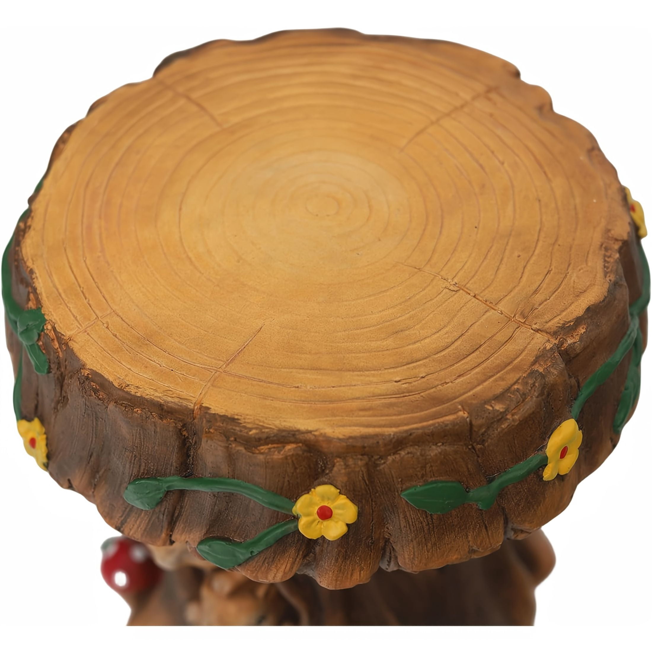 Noble House Squirrel Garden Stool, Fairy Forest Base Decor, Outdoor Creative Figurine Seat for Patio, Garden, Brown
