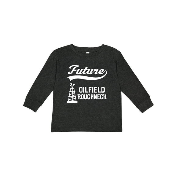 Inktastic Future Oilfield Roughneck Boys or Girls Long Sleeve Toddler T-Shirt