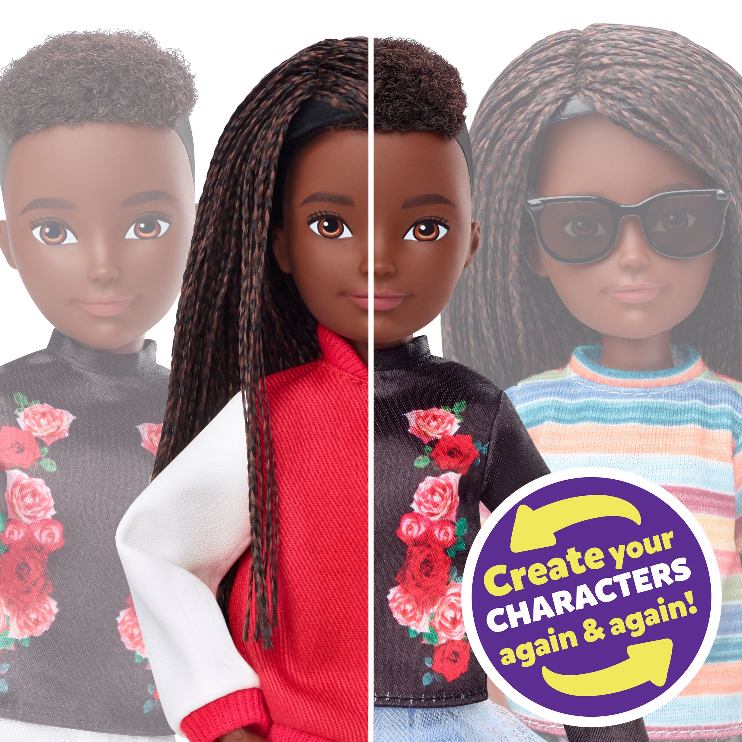 Creatable World Deluxe Character Kit Customizable Doll, Black Braided Hair - image 5 of 7