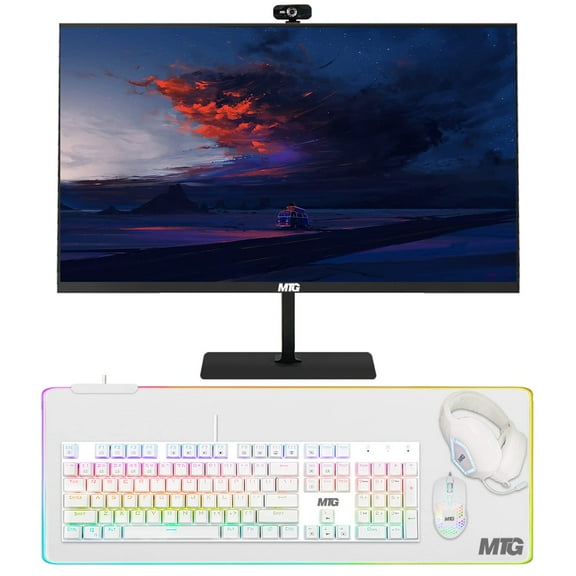 Restored TechMagnet All in one Desktop Computer,Cheetah 6,Intel Core i5 8th Gen,8GB DDR3,120GB SSD,New 22 inch LED,MTG Gaming Kit with Webcam,Windows 11 Pro