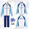 thumbnail image 5 of ¡Anime gratis! Disfraz de cosplay de Haruka Nanase del club de natación Iwatobi, peluca, chaqueta, sudadera con cremallera y capucha de Makoto Tachibana Hazuki Nagisa Rei para hombre, 5 of 5