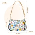 thumbnail image 3 of FORMRS Womens Shoulder Bag with Chain Strap Clutch Purse Cute Tote Handbag, Blue Wildflower Pattern, 3 of 7