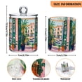 thumbnail image 5 of Yayeee 2 Pack Qtip Holder Bathroom Cotton Swab Canister with Lid Clear Dispenser Set, Window Scene, 5 of 6