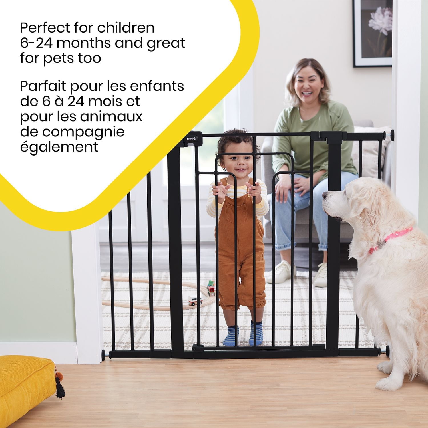 Barrière contemporaine haute et large avec SecureTech de Safety 1st