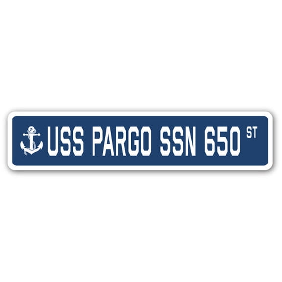 SignMission SSN-Pargo Ssn 650 USS Pargo SBN 650 Street Sign - US Navy Ship Veteran Sailor Gift