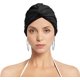 thumbnail image 5 of Gorro de baño LzGUNGY Tela plisada tipo bandana para mujer con protección para las orejas, 5 of 5