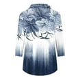 thumbnail image 4 of Homenesgenics 3/4 Sleeve T Shirts for Women Plus Size Fall Woman V Neck Three Quarter 3/4Sleeve T Shirt Printing Blouse Tops Sweatshirt, 4 of 5