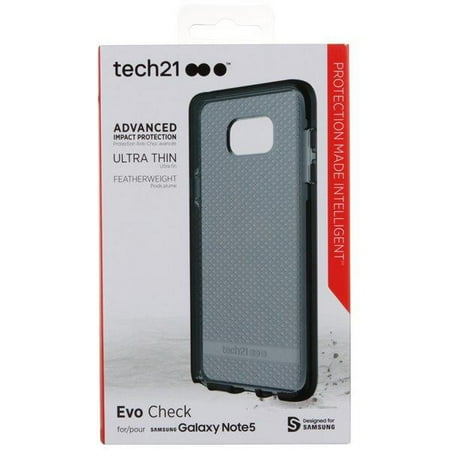 Tech21 BLACK/SMOKE EVO CHECK ANTI-SHOCK CASE TPU COVER FOR SAMSUNG GALAXY NOTE 5