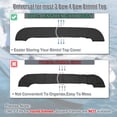 thumbnail image 3 of Funda de almacenamiento para bimini de barco Unique Bargains 600D de poliéster negro, ancho de 79"-84", universal para 3 arcos y 4 arcos, 3 of 6