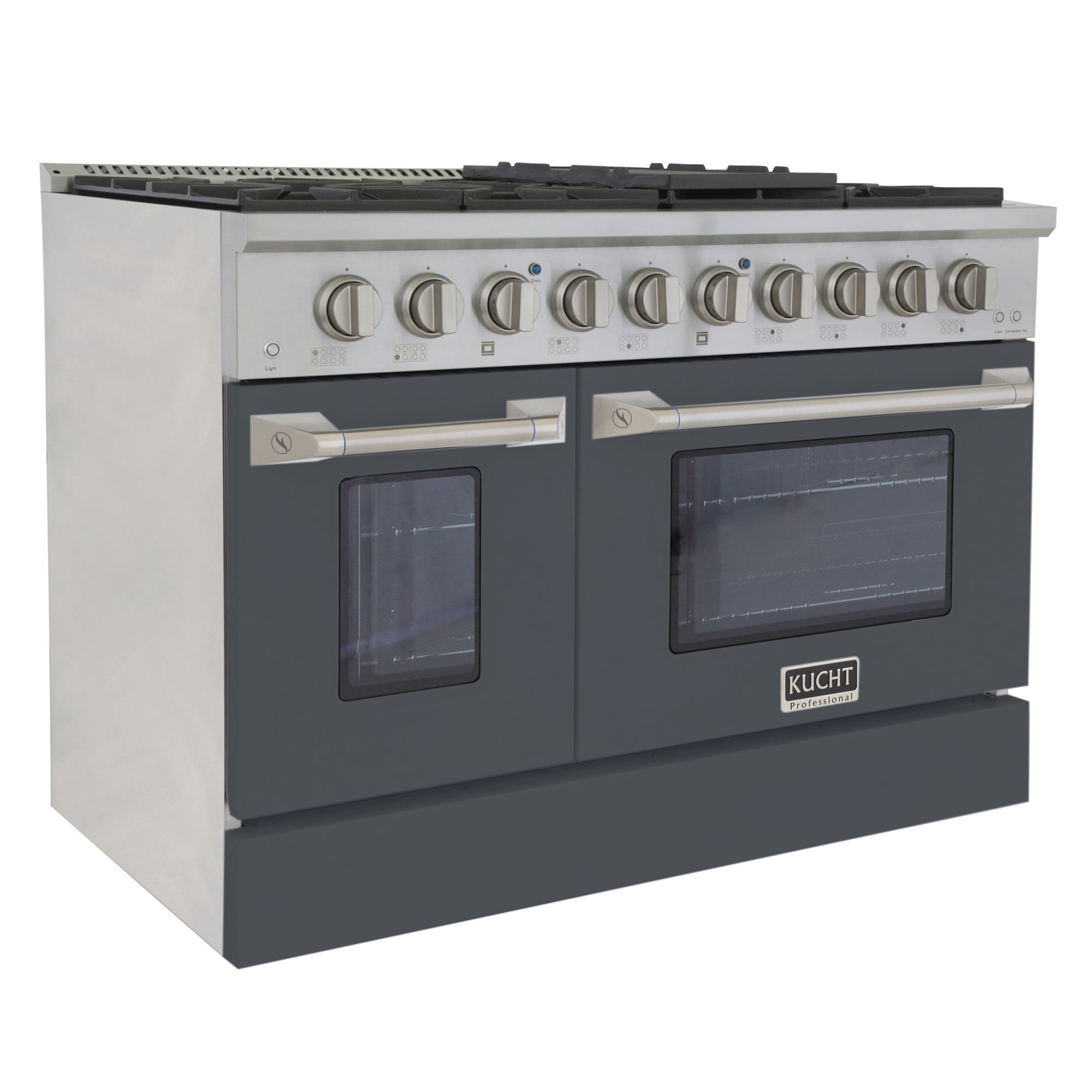 48 in. 6.7 cu. ft. Natural Gas Range with Convection Oven in Cement Gray