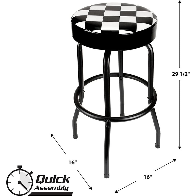 APPROVED VENDOR Work Bench Stool: 29 in Overall Ht, 29 in min to 29 in max,  No Backrest, Chrome