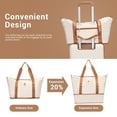 thumbnail image 6 of 3 Piece Carry on Luggage Sets, Hardside Suitcase Set with Double Spinner Wheels, Expandable Travel Bag and Toiletry Bag, White, 6 of 7