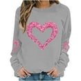 thumbnail image 4 of Vetsdori Womens Valentine Sweatshirts Plus Size Pullover Tops Spring Gifts for Girlfriend Sweatshirts for Women Love Heart, 4 of 5