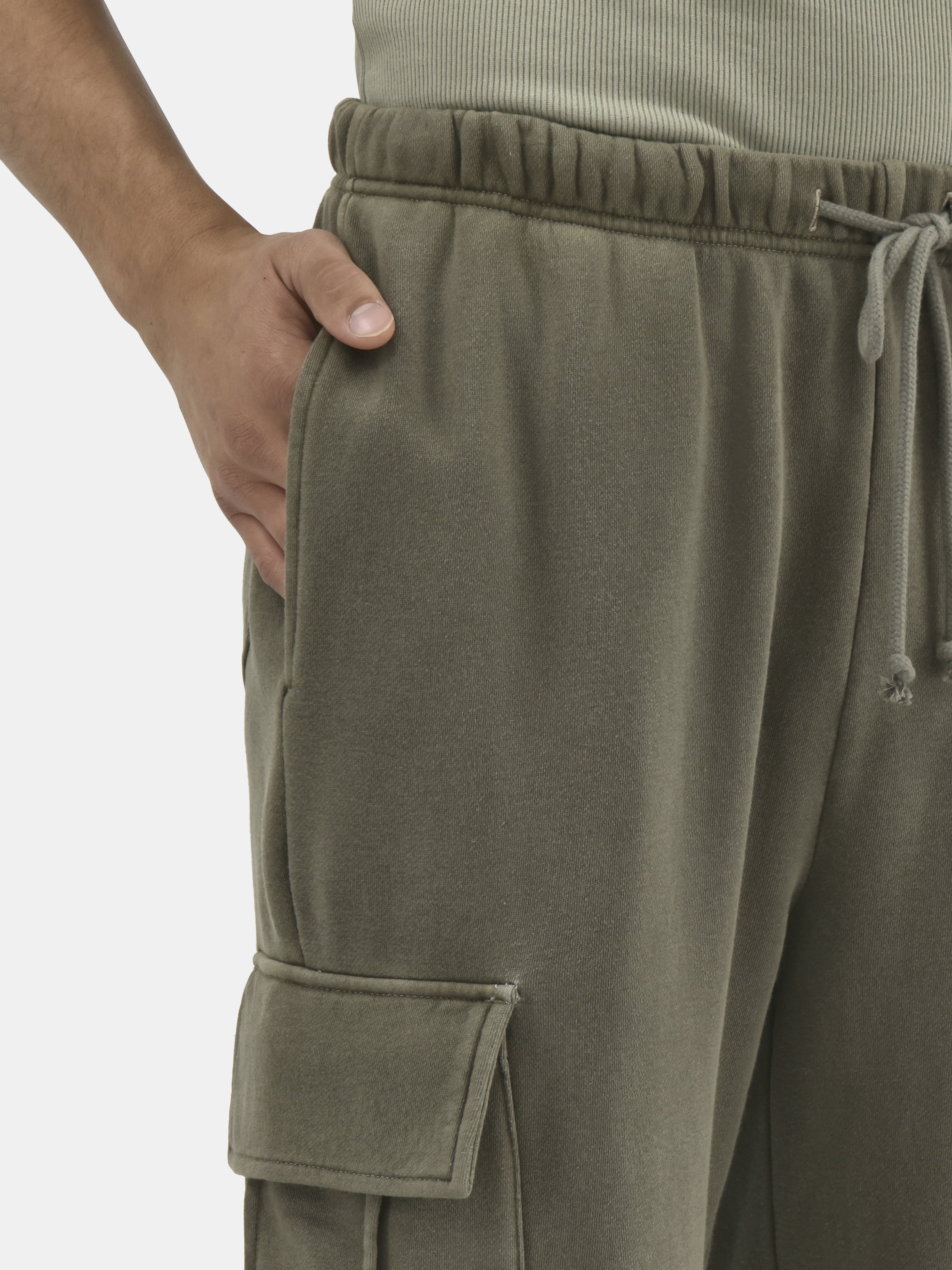 No Boundaries Men's & Big Men's Cargo Jogger Fleece Sweatpants, Sizes XS-5XL