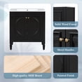 thumbnail image 3 of 36" Bathroom Vanity with Sink, Free Standing Bathroom Vanity Set with Door Shelf & Adjustable Shelf, Wood Storage Cabinet with Soft Close Door for Bathroom, Black, 3 of 9
