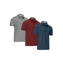Mio Marino Men's Designer Golf Polo Shirt-3 Pack