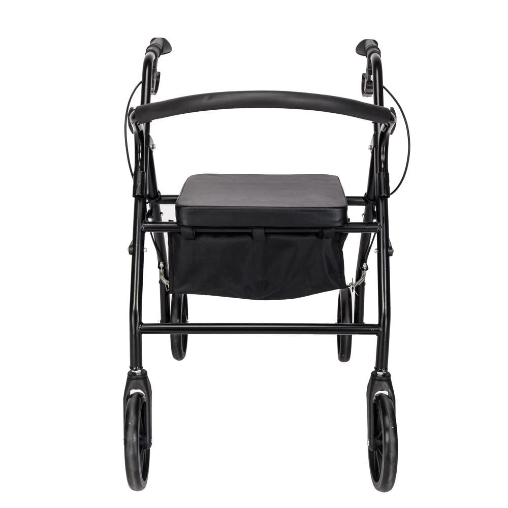 Ktaxon Rollator Walker, Steel Rolling Walker Supports up to 350 lbs, Medical Walker