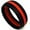 Black Red, variant on 8mm Surgical Grade Hypoallergenic Silicone Wedding Band Anniversary Statement Ring
