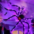 thumbnail image 2 of Large Spider Decorations with Purple LEDs Halloween Decorations, Scary Halloween Props Red Light in the Eyes, Haunted House Decor, Battery-Powered, Classic Spooky Style Perfect for Room Decor, 2 of 8