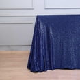 thumbnail image 4 of BalsaCircle 90" x 132" Sequin Rectangular Tablecloth Navy Blue, 4 of 9