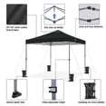 thumbnail image 6 of Topeakmart 10x10 ft Outdoor Pop Up Canopy with Adjustable Height for 10 People, Black, 6 of 7