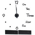 thumbnail image 1 of Reloj de Pared Adhesivo Sin Marco Adhesivo de Superficie de Espejo DIY para Decoración de Habitación de Oficina en CasaGrande Negro, 1 of 10