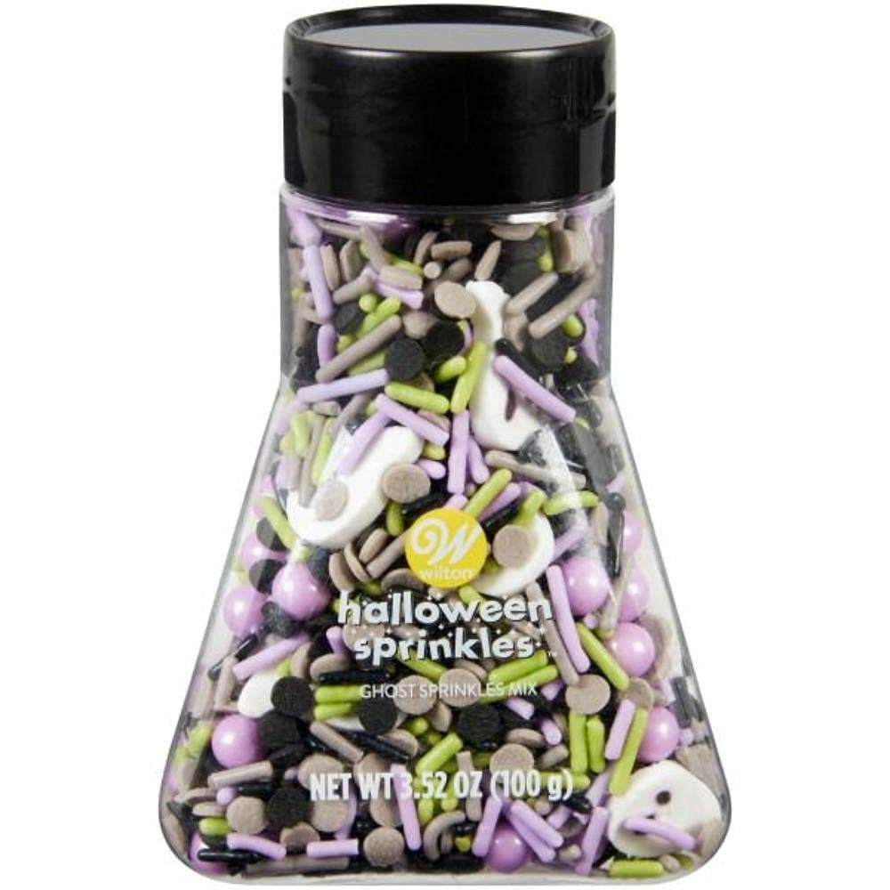 Wilton Halloween Ghost Sprinkles Mix, Potion Bottle 3.25 oz