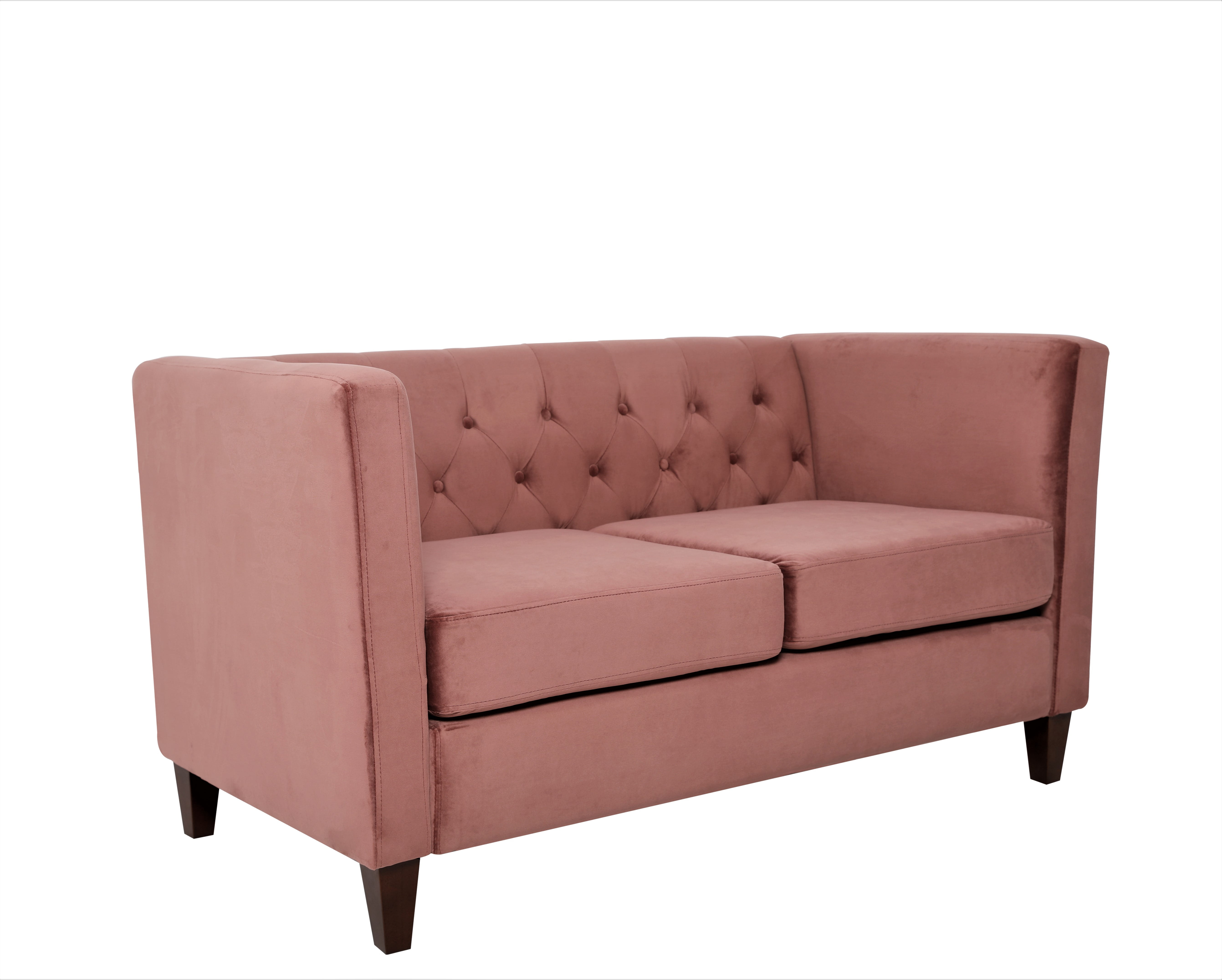 Uspridefurniture Lisette 73.3'' Velvet Square Arm Sofa,Pink