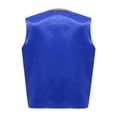 thumbnail image 4 of iiniim Kids Medieval Outfits Arabian Prince Fancy Dress Sleeveless Suit Vest with Satin Harem Pants Royal Blue 12, 4 of 7