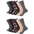 thumbnail image 1 of Terra Cotta Dress Crew Socks 12 Pack, 1 of 7