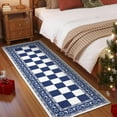 thumbnail image 5 of IDEALHOUSE 2x6ft Blue Christmas Area Rugs, Modern Washable Festive Rug, Non Slip, Soft Low Pile, Foldable, Easy Care, Vibrant Holiday Pattern, Great for Living Room, Bedroom, 5 of 7