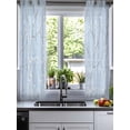 thumbnail image 2 of Blue Branches Sheer Curtains 39 Inch Length 2 Panels Set for Living Room/Bedroom, Vintage Art Farmhouse Kitchen Curtains with Grommet Semi-Sheer Curtains Drapes Voile Window Treatments 27.5"x39"x2, 2 of 7