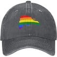 thumbnail image 2 of LGBT Flag Map of The Dominican Republic Baseball Cap Women Men Hat Vintage Trucker Sun Hat Dad Cowboy Hats, 2 of 8