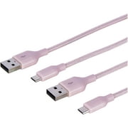 Blackweb Sync & Charge Micro USB Charge Cable 6', Pink 2 Pack