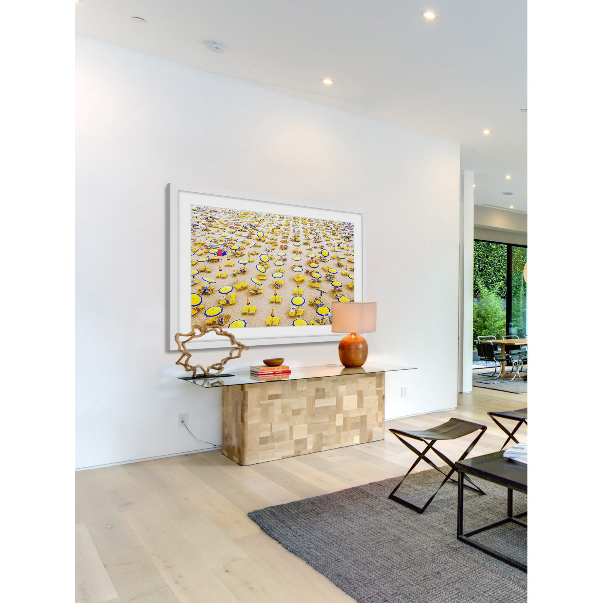 Marmont Hill "Yellow Umbrellas" Framed Painting Print