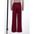thumbnail image 5 of Hansber Boys Girls Liturgical Praise Dance Trousers Elastic Loose Performance Bottoms Celebration of Spirit Palazzo Pants Burgundy 8, 5 of 7