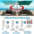 thumbnail image 4 of SUNNYOUTDOOR 10'x10' Deluxe Cantilever Umbrella Sunbrella Cover Umbrella Patio Umbrella Garden Outdoor (Teal), 4 of 6