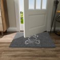 thumbnail image 2 of Softlife Chenille Dog Doormats Indoor Entrance,Pet Indoor Door Mats Washable for Mud Entry Indoor Doormat With Dog Paws Prints,30"x48",Gray, 2 of 7