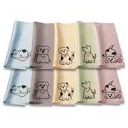TreVee Doggie-Design Microfiber Cleaning Cloth for Lens, Sunglasses, Eyeglasses, 10 Piece